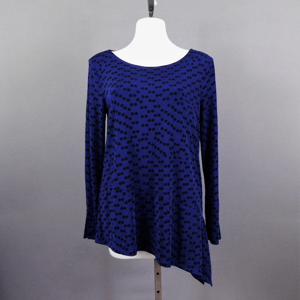 New Directions‎ Women Shirt Black Blue S